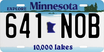MN license plate 641NOB