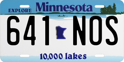 MN license plate 641NOS