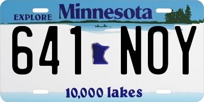 MN license plate 641NOY