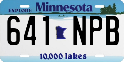 MN license plate 641NPB