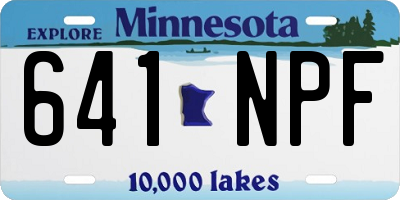 MN license plate 641NPF