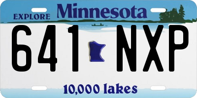 MN license plate 641NXP