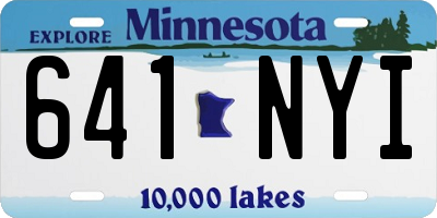 MN license plate 641NYI