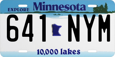 MN license plate 641NYM