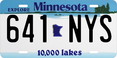 MN license plate 641NYS