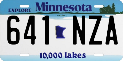 MN license plate 641NZA