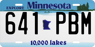 MN license plate 641PBM