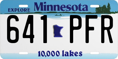 MN license plate 641PFR
