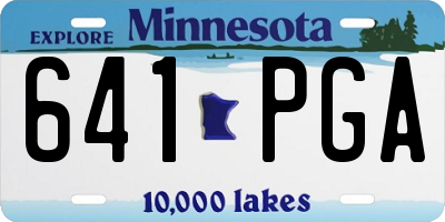 MN license plate 641PGA