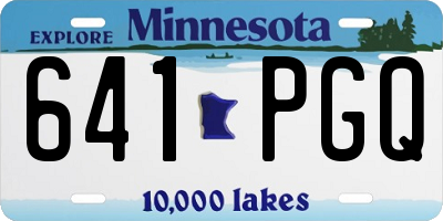 MN license plate 641PGQ