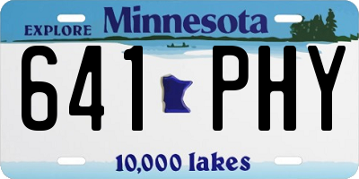 MN license plate 641PHY