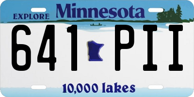 MN license plate 641PII