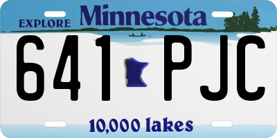 MN license plate 641PJC