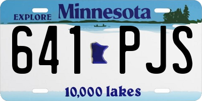 MN license plate 641PJS