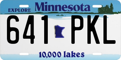 MN license plate 641PKL