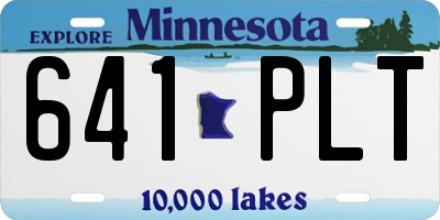 MN license plate 641PLT