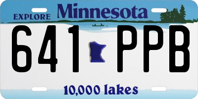MN license plate 641PPB