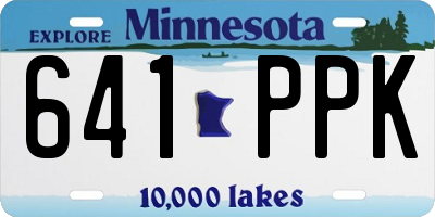MN license plate 641PPK
