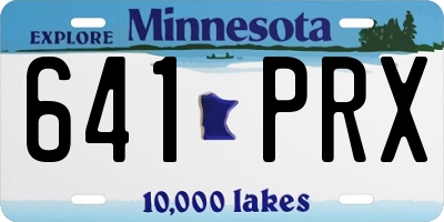 MN license plate 641PRX