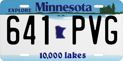 MN license plate 641PVG