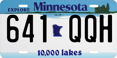 MN license plate 641QQH