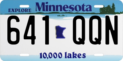 MN license plate 641QQN