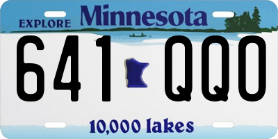 MN license plate 641QQO