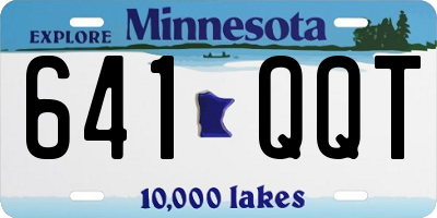 MN license plate 641QQT