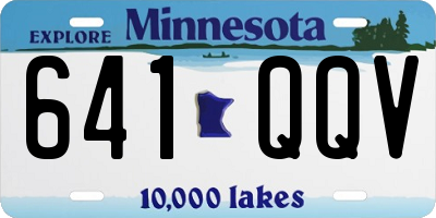MN license plate 641QQV