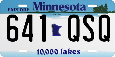 MN license plate 641QSQ