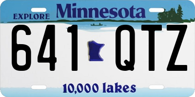MN license plate 641QTZ