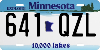 MN license plate 641QZL