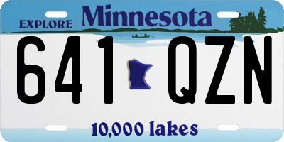 MN license plate 641QZN