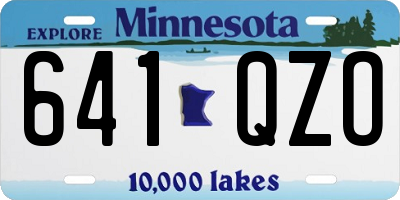 MN license plate 641QZO