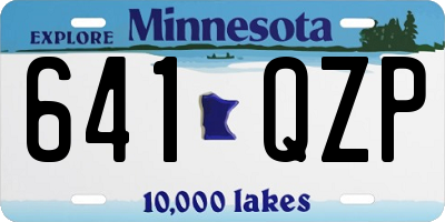 MN license plate 641QZP