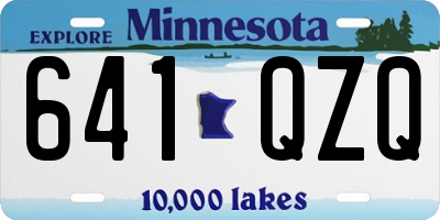 MN license plate 641QZQ