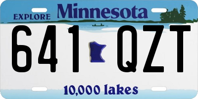 MN license plate 641QZT
