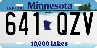 MN license plate 641QZV