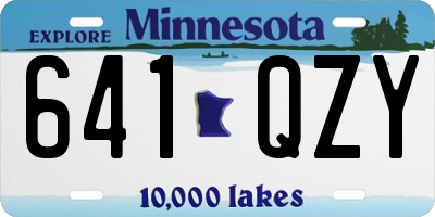 MN license plate 641QZY