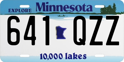 MN license plate 641QZZ