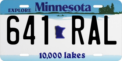 MN license plate 641RAL