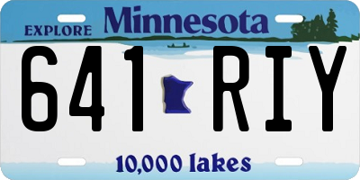 MN license plate 641RIY