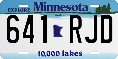 MN license plate 641RJD