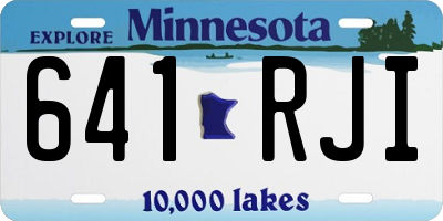 MN license plate 641RJI