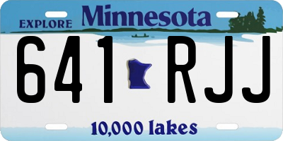 MN license plate 641RJJ