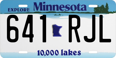 MN license plate 641RJL