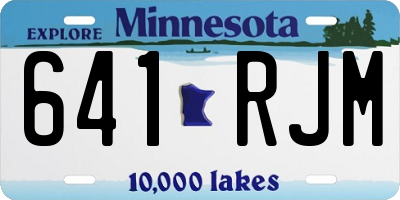 MN license plate 641RJM
