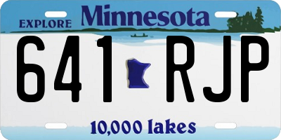 MN license plate 641RJP