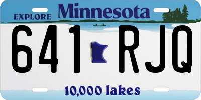 MN license plate 641RJQ