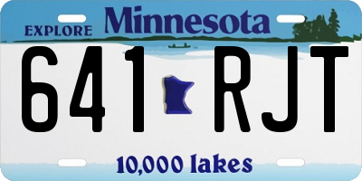 MN license plate 641RJT